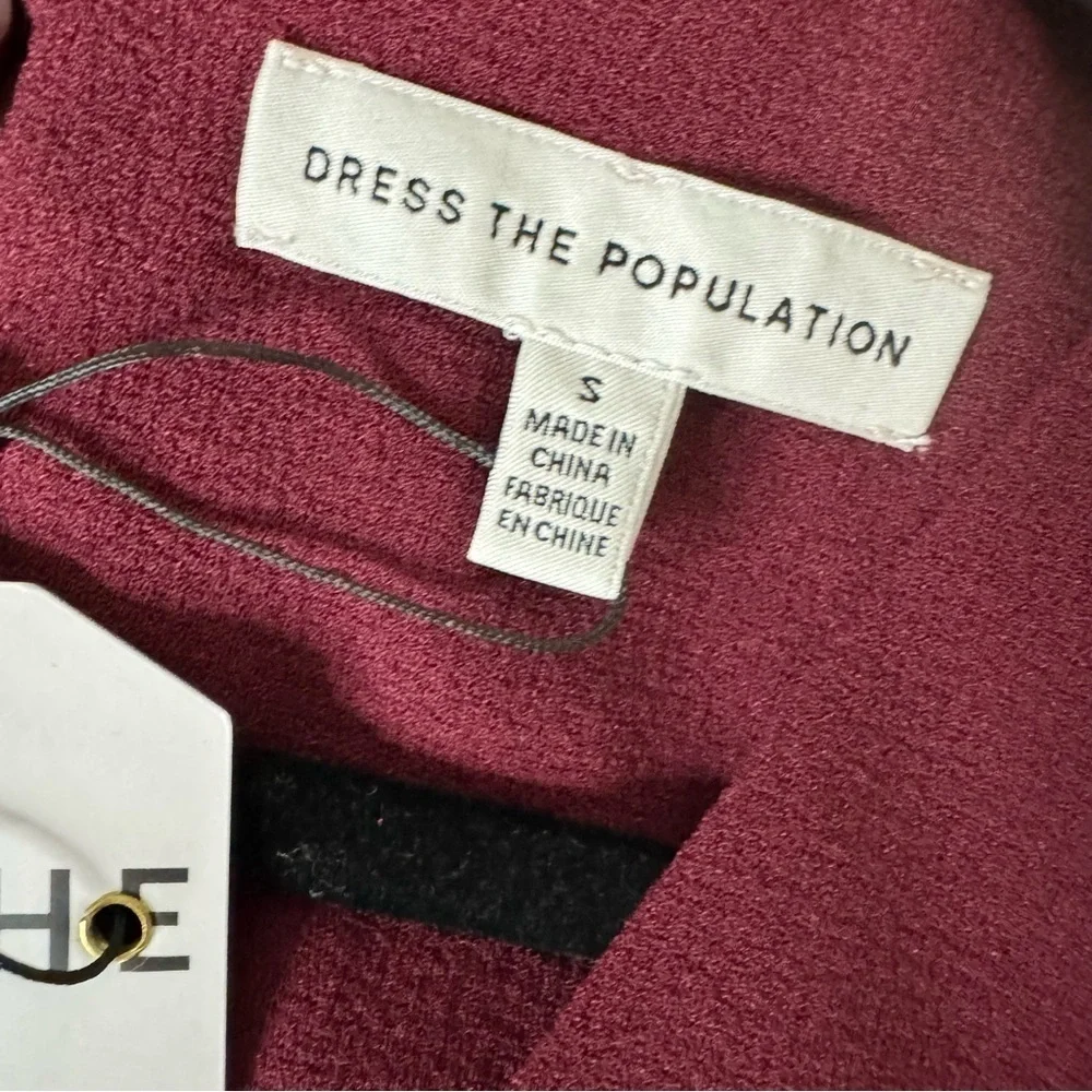 Dress The Population Catalina Dress in Burgundy Small - Picture 8 of 11